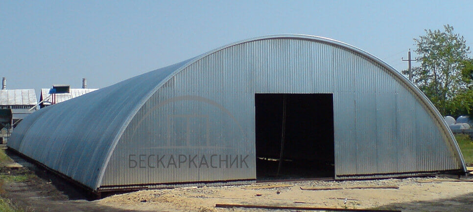 Бескаркасные ангары арочного типа  в Пскове